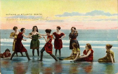 Postcard: Bathing at Atlantic Beach, Florida