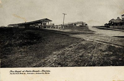 Postcard: The Depot at Pablo Beach, Florida; 1900-1924