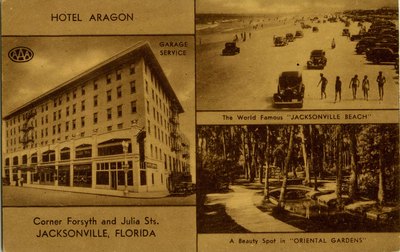 Postcard: Hotel Aragon, Jacksonville, Florida; 1920's