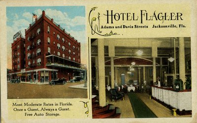 Postcard: Hotel Flagler, Jacksonville, Florida; 1920's
