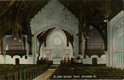 Postcard: St John's Episcopal Church, Jacksonville, Florida