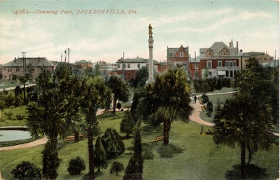 Postcard: Hemming Park, Jacksonville, Florida; 1900's