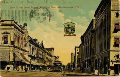 Postcard: Bay Street from Laura looking East, Jacksonville, Florida