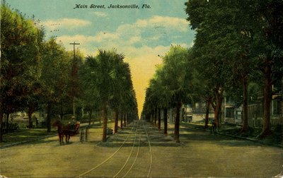 Postcard: Main Street, Jacksonville, Florida