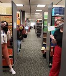 Masked Up Students by Thomas G. Carpenter Library