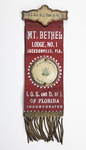 Mt. Bethel Lodge, no. 1, I.O.S. and D. of J. of Florida Badge, front view