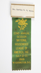 National Housewives League of America, Annual Session:, 22nd. Badge