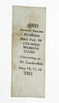 Forty-third Annual Session of Florida State Federation of Colored Women's Clubs. Badge