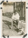 Child and Dog Outside