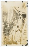 Woman, Outside by Stairs
