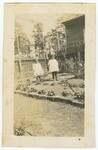 Unidentified Girls in Garden