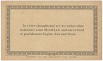 Moral Law Quote Postcard by Earl Washington Howe