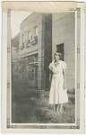 Unidentified Woman Standing Outside