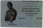 Jenkins Orphanage Benefit Wrestling Match Card