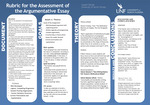 Rubric for the Assessment of the Argumentative Essay by Joseph Stenek