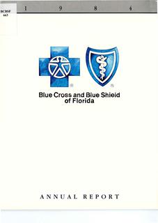 Blue Cross and Blue Shield Annual Report: 1984