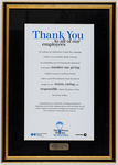 Appreciation Plaque for Millennium Campaign, The Florida Times-Union by Blue Cross and Blue Shield of Florida, Inc.