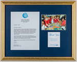 Plaque: A letter from Parsons' Little Scholars to the Blue Foundation for a Healthy Florida by Eileen Parsons