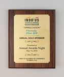 Indo US Chamber of Commerce Northeast Florida Annual Gold Sponsor plaque to FL Blue by Indo US Chamber of Commerce of Northeast Florida