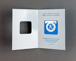 Blue Community Champions "I make a difference through Blue Community Champions" bookmark bi-fold card by Blue Cross and Blue Shield of Florida, Inc.