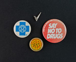 Assorted Blue Cross and Blue Shield buttons and pins by Blue Cross and Blue Shield of Florida, Inc.