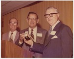 J. W. Herbert Being Given Key to New 20-Story Addition by Blue Cross of Florida, Inc. and Blue Shield of Florida, Inc.