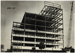 Beginning assembly of steel support beams on Blue Cross Blue Shield Jacksonville Riverside Office Building. From Mel Snead's Collection of 9 large format photographs of BCBS's Riverside Complex Addition. by Blue Cross of Florida, Inc. and Blue Shield of Florida, Inc.