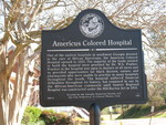 Americus Colored Hospital Marker, Americus, GA by George Lansing Taylor Jr.