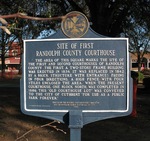 Site of First Randolph County Courthouse Marker, Cuthbert, GA by George Lansing Taylor Jr.