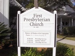 First Presbyterian Church sign Fernandina Beach, FL by George Lansing Taylor Jr.