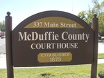 Former McDuffie County Courthouse sign Thomson, GA by George Lansing Taylor Jr.