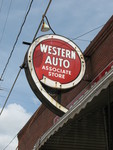Former Western Auto Associate Store neon sign Hazlehurst, GA