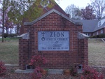 Zion United Church of  Christ sign Lenoir, NC