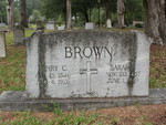 Henry C. Brown and Sarah Jane Hartley Brown gravestones Jacksonville, FL