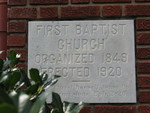 First Baptist Church cornerstone Bainbridge, GA