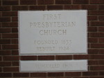 First Presbyterian Church cornerstone Quincy, FL