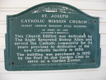 St, Joseph Catholic Mission plaque Port St. Joe, FL