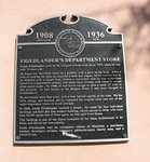 Former Friedlander's Department store historical plaque Moultrie, GA by George Lansing Taylor Jr.