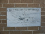 Gulf County Courthouse cornerstone Port St. Joe, FL by George Lansing Taylor Jr.