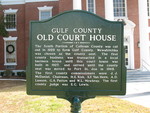 Former Gulf County Courthouse historical marker Wewahitchka, FL