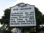 Rose Greenhow Marker Wilmington NC by George Lansing Taylor Jr