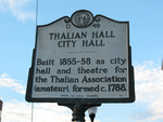 Thalian Hall City Hall Marker Wilmington NC by George Lansing Taylor Jr