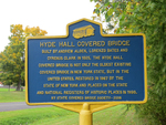 Hyde Hall Covered Bridge Marker East Springfield NY by George Lansing Taylor, Jr.