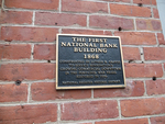 First National Bank Building Plaque Bennington VT