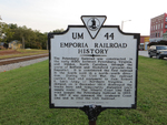 Railroad History Marker Emporia VA by George Lansing Taylor, Jr.
