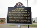 Andalusia Railroad Depot Marker, Andalusia, AL by George Lansing Taylor, Jr.
