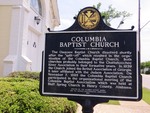 Columbia Baptist Church Marker (Reverse), Columbia, AL by George Lansing Taylor, Jr.