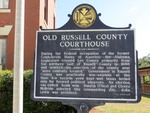 Old Russell County Courthouse Marker (Obverse), Seale, AL by George Lansing Taylor, Jr.