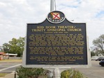 Red Door Theater-Trinity Episcopal Church Marker, Union Springs, AL by George Lansing Taylor, Jr.