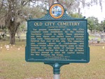 Old City Cemetery Marker, Tallahassee, FL